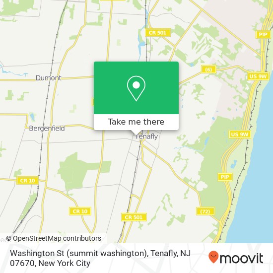 Washington St (summit washington), Tenafly, NJ 07670 map