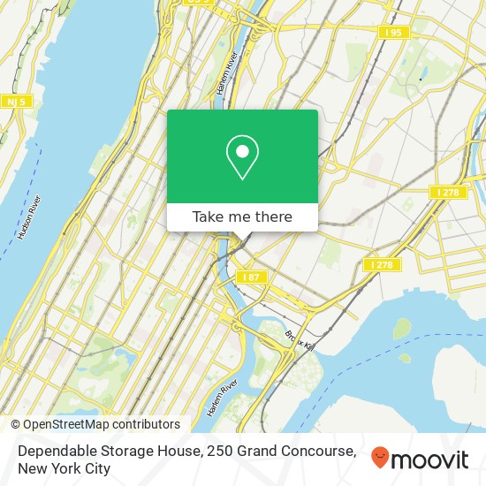 Dependable Storage House, 250 Grand Concourse map