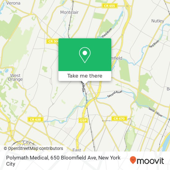Polymath Medical, 650 Bloomfield Ave map