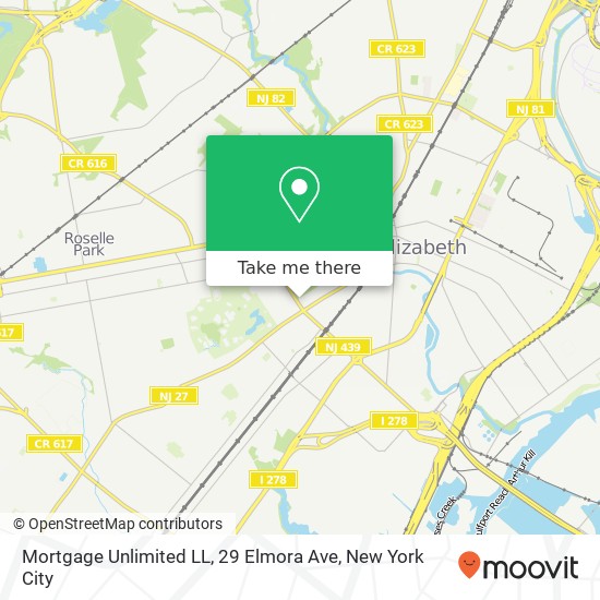 Mortgage Unlimited LL, 29 Elmora Ave map