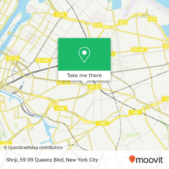 Shriji, 59-39 Queens Blvd map