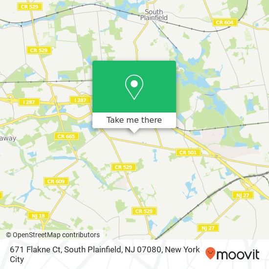 671 Flakne Ct, South Plainfield, NJ 07080 map