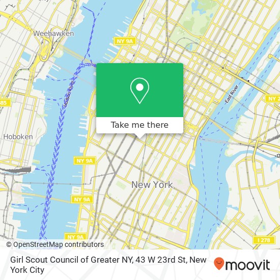 Mapa de Girl Scout Council of Greater NY, 43 W 23rd St