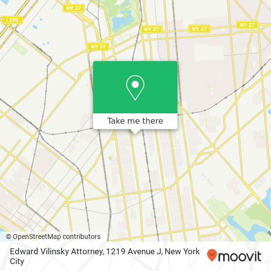 Edward Vilinsky Attorney, 1219 Avenue J map