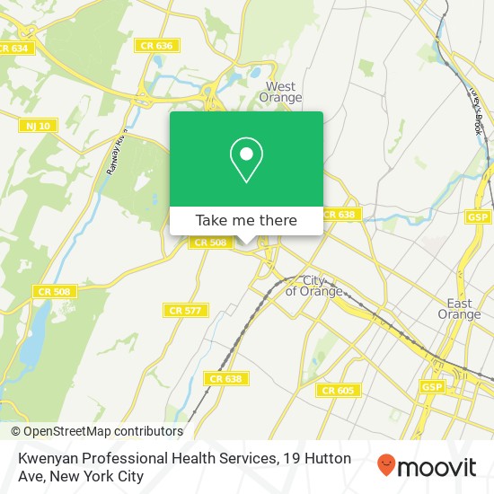 Mapa de Kwenyan Professional Health Services, 19 Hutton Ave