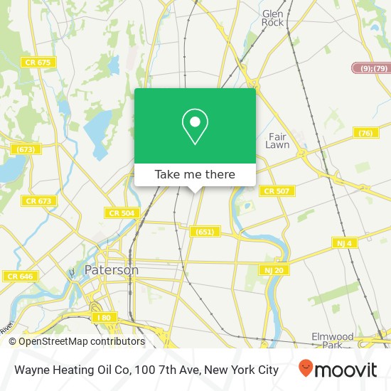 Mapa de Wayne Heating Oil Co, 100 7th Ave