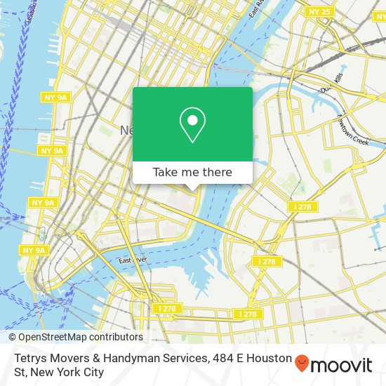 Tetrys Movers & Handyman Services, 484 E Houston St map
