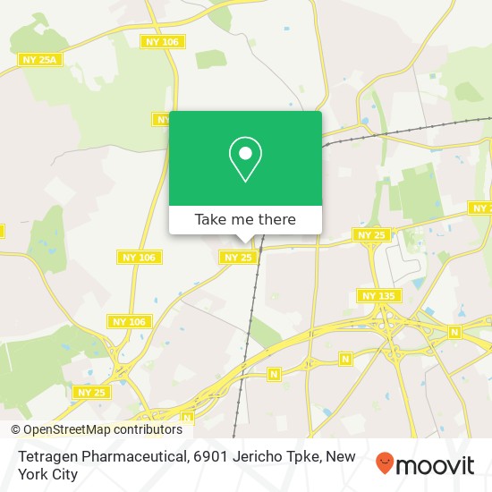 Mapa de Tetragen Pharmaceutical, 6901 Jericho Tpke