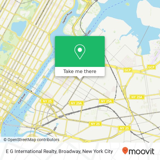 E G International Realty, Broadway map