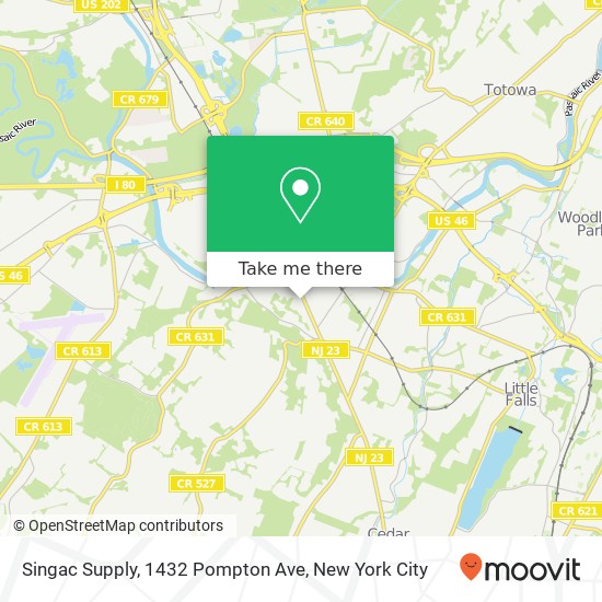 Mapa de Singac Supply, 1432 Pompton Ave