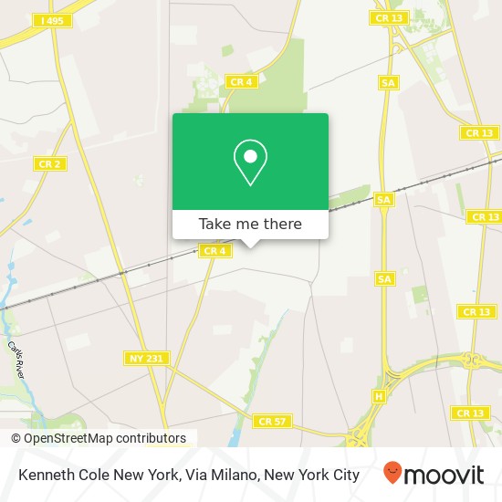 Kenneth Cole New York, Via Milano map