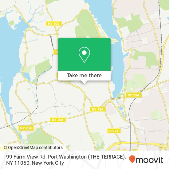 Mapa de 99 Farm View Rd, Port Washington (THE TERRACE), NY 11050