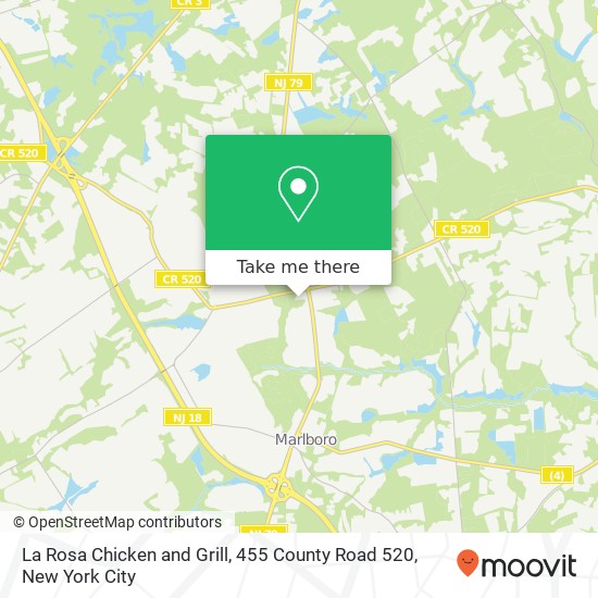 La Rosa Chicken and Grill, 455 County Road 520 map