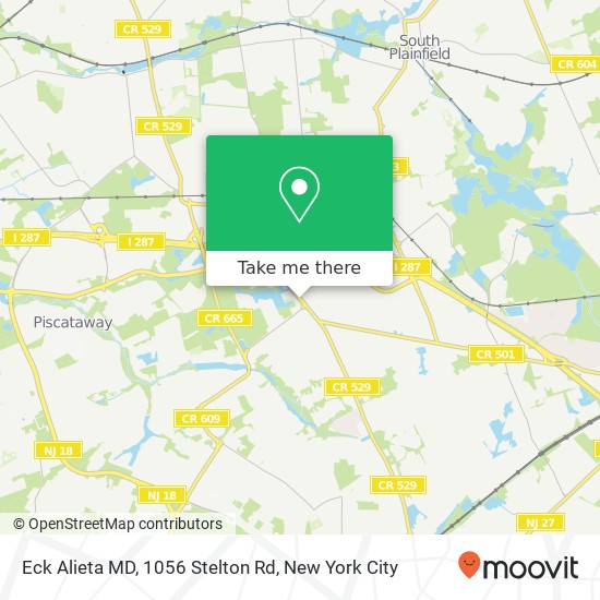 Eck Alieta MD, 1056 Stelton Rd map