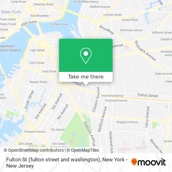 Fulton St (fulton street and washington) map