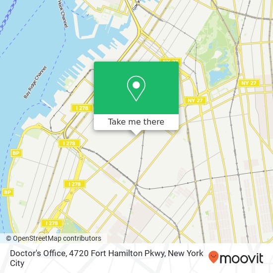Mapa de Doctor's Office, 4720 Fort Hamilton Pkwy