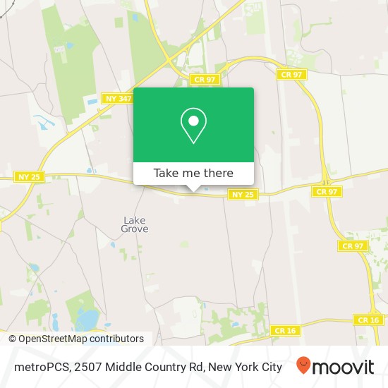 metroPCS, 2507 Middle Country Rd map
