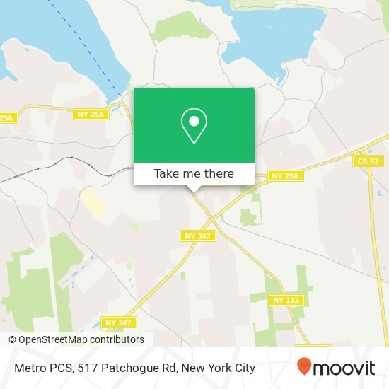 Mapa de Metro PCS, 517 Patchogue Rd