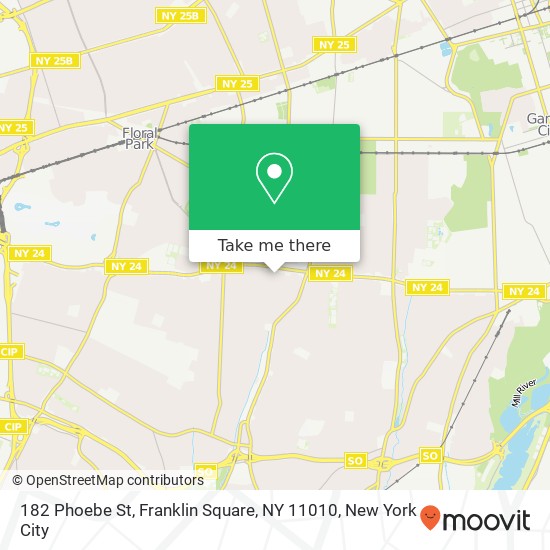 182 Phoebe St, Franklin Square, NY 11010 map