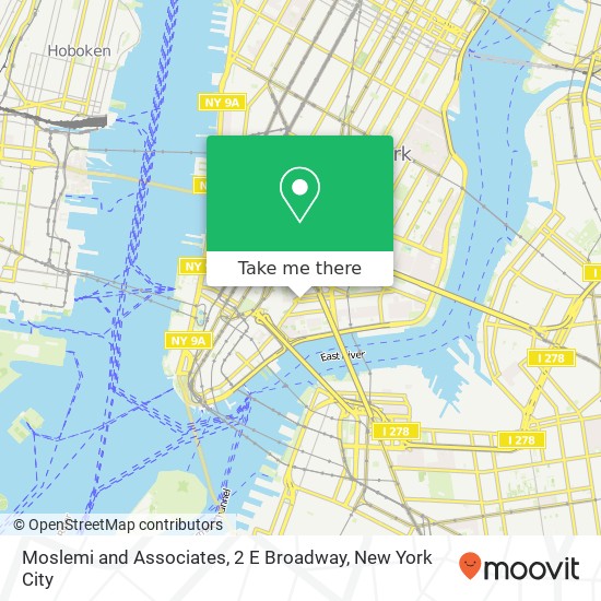 Mapa de Moslemi and Associates, 2 E Broadway