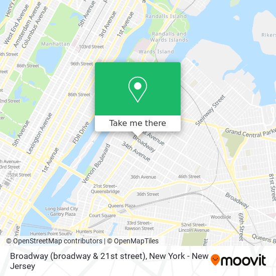 Mapa de Broadway (broadway & 21st street)