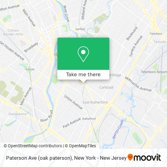 Paterson Ave (oak paterson) map