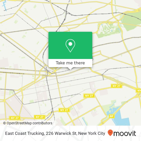 Mapa de East Coast Trucking, 226 Warwick St