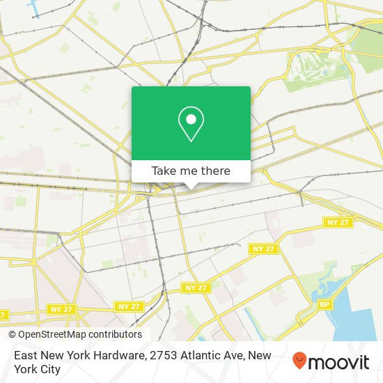 Mapa de East New York Hardware, 2753 Atlantic Ave