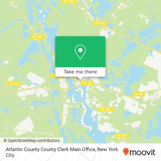 Atlantic County County Clerk Main Office map