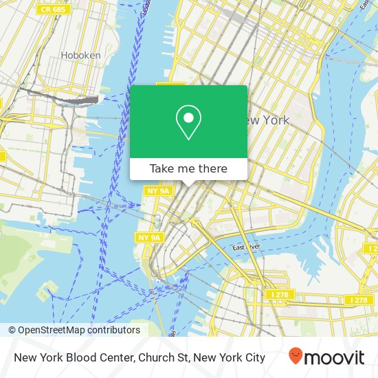 Mapa de New York Blood Center, Church St