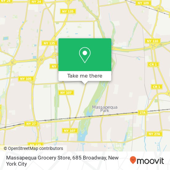 Mapa de Massapequa Grocery Store, 685 Broadway