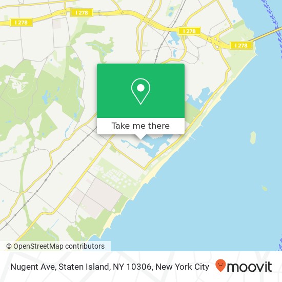 Mapa de Nugent Ave, Staten Island, NY 10306