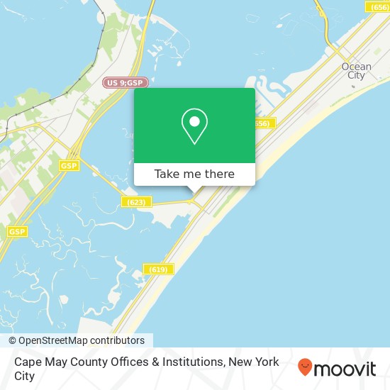 Cape May County Offices & Institutions map