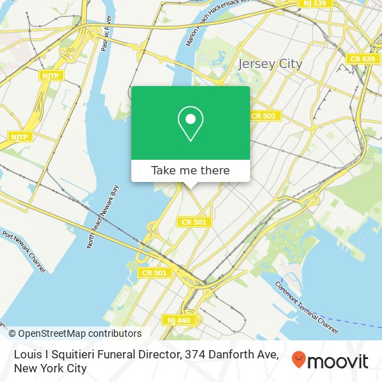 Mapa de Louis I Squitieri Funeral Director, 374 Danforth Ave