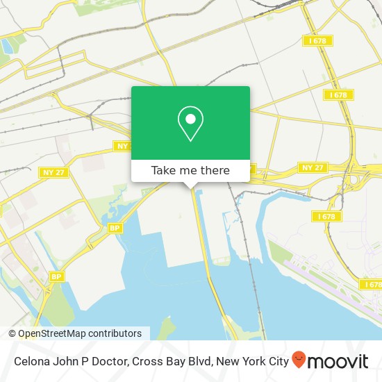 Mapa de Celona John P Doctor, Cross Bay Blvd