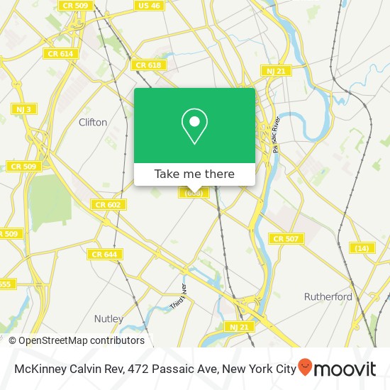 McKinney Calvin Rev, 472 Passaic Ave map