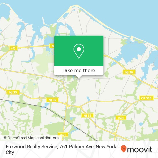 Mapa de Foxwood Realty Service, 761 Palmer Ave