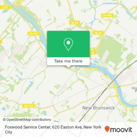 Mapa de Foxwood Service Center, 620 Easton Ave