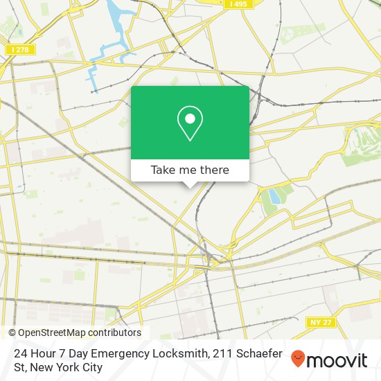 Mapa de 24 Hour 7 Day Emergency Locksmith, 211 Schaefer St