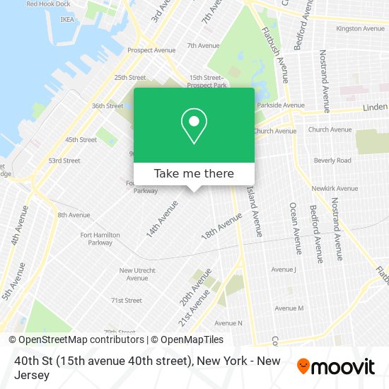 Mapa de 40th St (15th avenue 40th street)