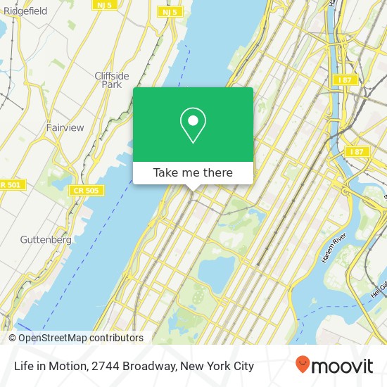 Mapa de Life in Motion, 2744 Broadway