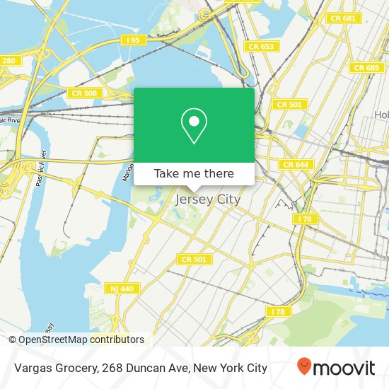 Mapa de Vargas Grocery, 268 Duncan Ave