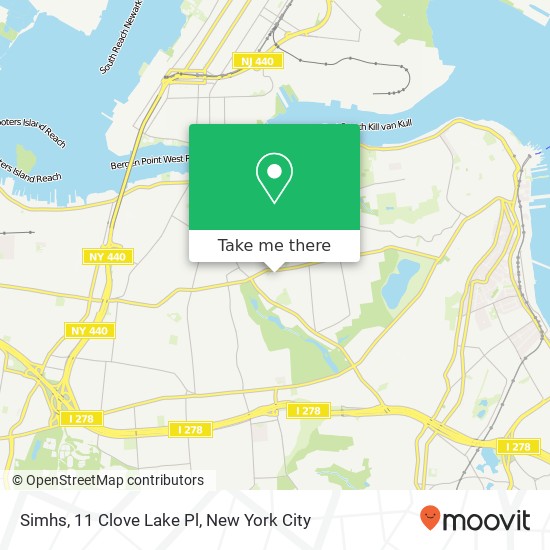 Mapa de Simhs, 11 Clove Lake Pl