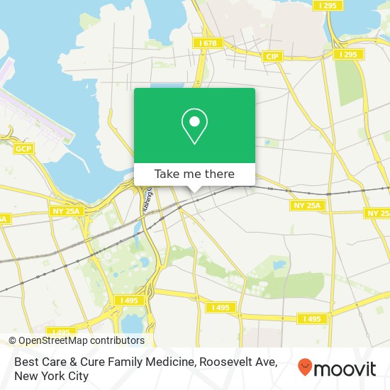 Best Care & Cure Family Medicine, Roosevelt Ave map