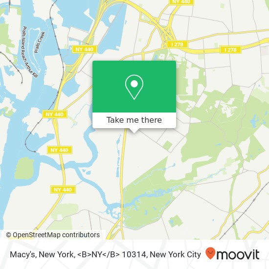 Mapa de Macy's, New York, <B>NY< / B> 10314