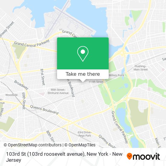 103rd St (103rd roosevelt avenue) map