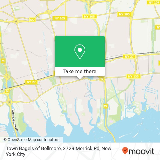 Town Bagels of Bellmore, 2729 Merrick Rd map
