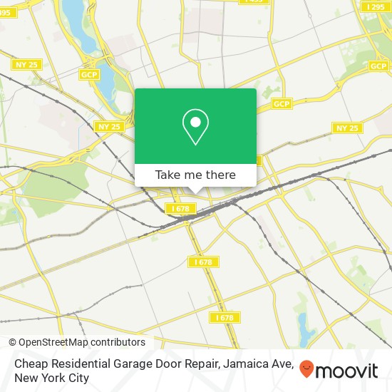 Cheap Residential Garage Door Repair, Jamaica Ave map