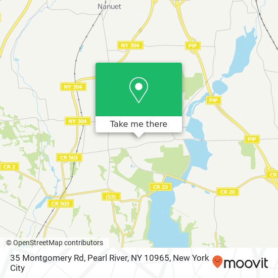 Mapa de 35 Montgomery Rd, Pearl River, NY 10965