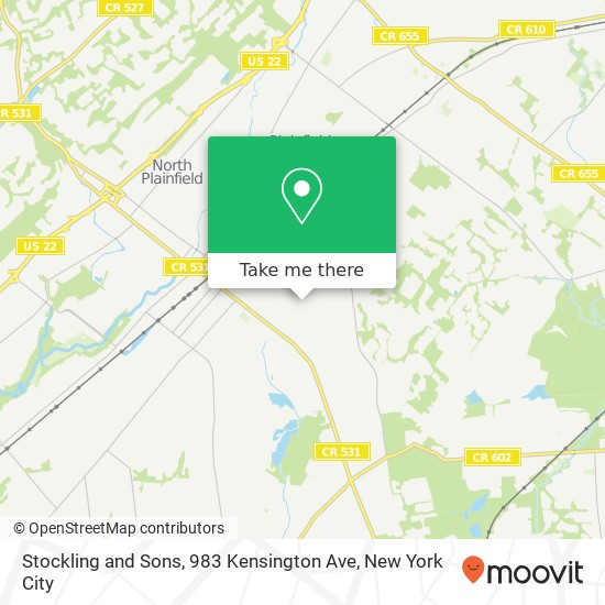 Mapa de Stockling and Sons, 983 Kensington Ave